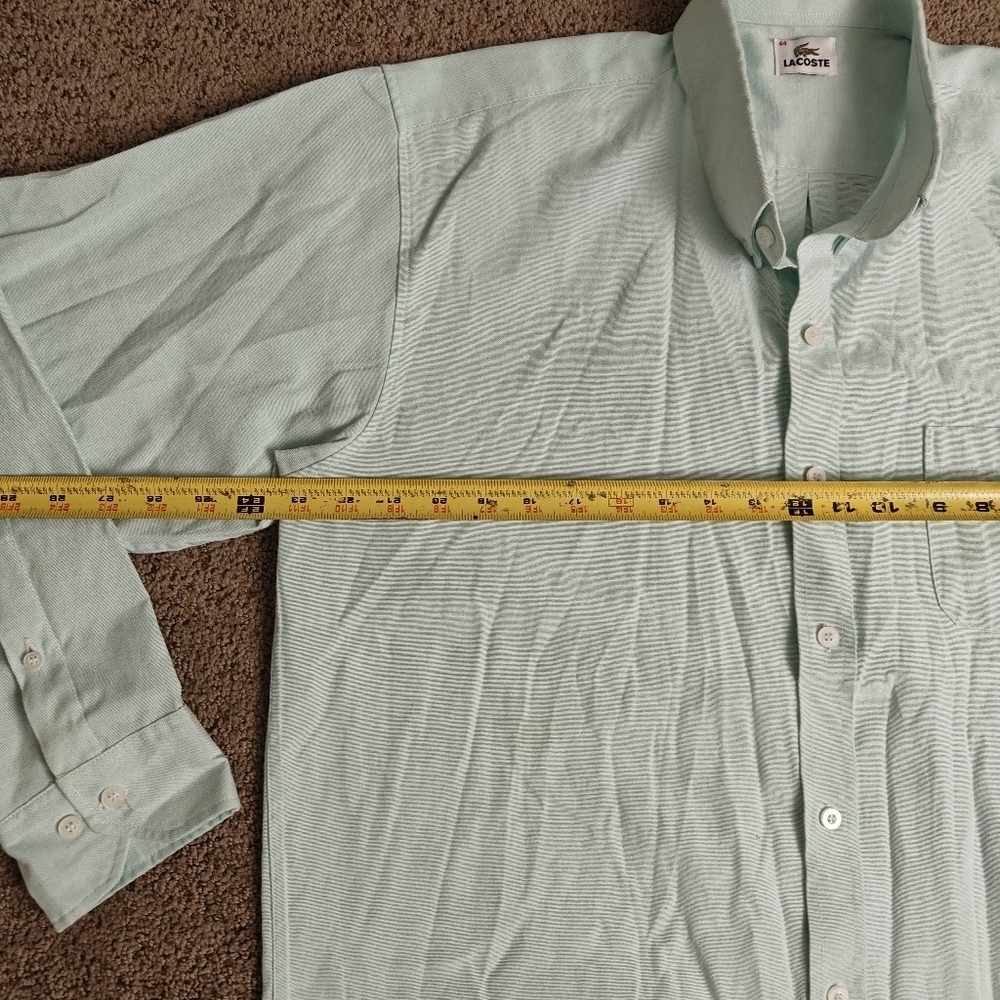 Lacoste Men's long sleeves Cotton Shirt | green | Sz: 44/XL - Picture 11 of 11